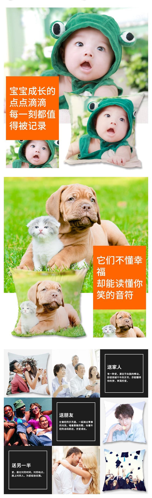 Custom Photo Pillows | Personalize with Your Design & Logo – Free Shipping