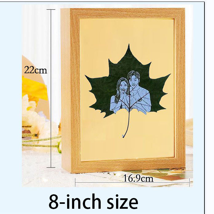Wooden photo frame customized leaf photo customized creative craft gift
