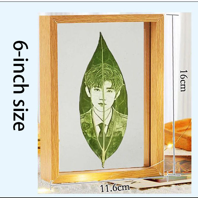 Wooden photo frame customized leaf photo customized creative craft gift