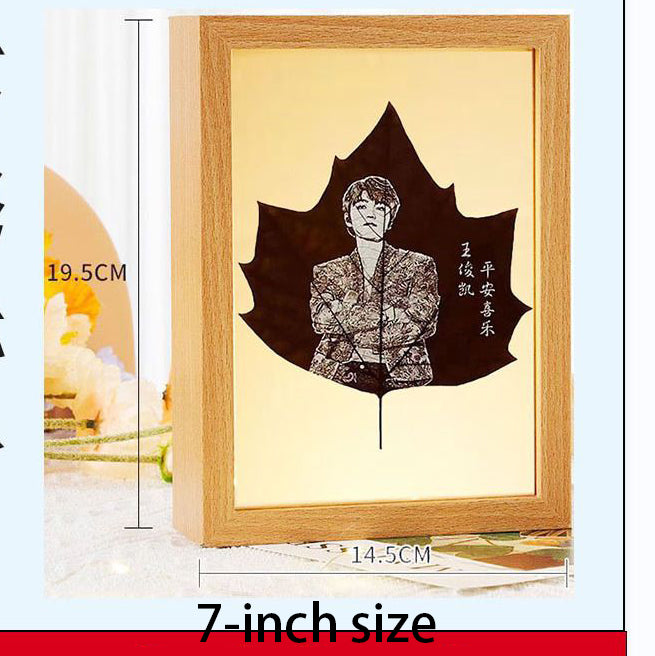 Wooden photo frame customized leaf photo customized creative craft gift