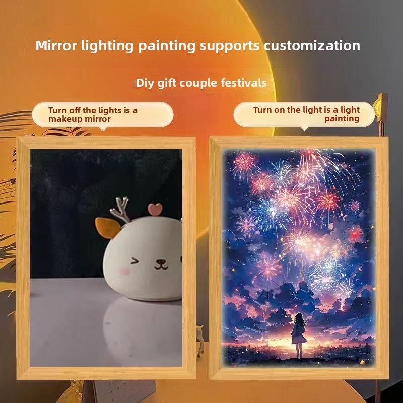 Personalized Photo Lamp & Vanity Mirror – 3 Lighting Modes, Unique Gift for Birthdays & Anniversaries
