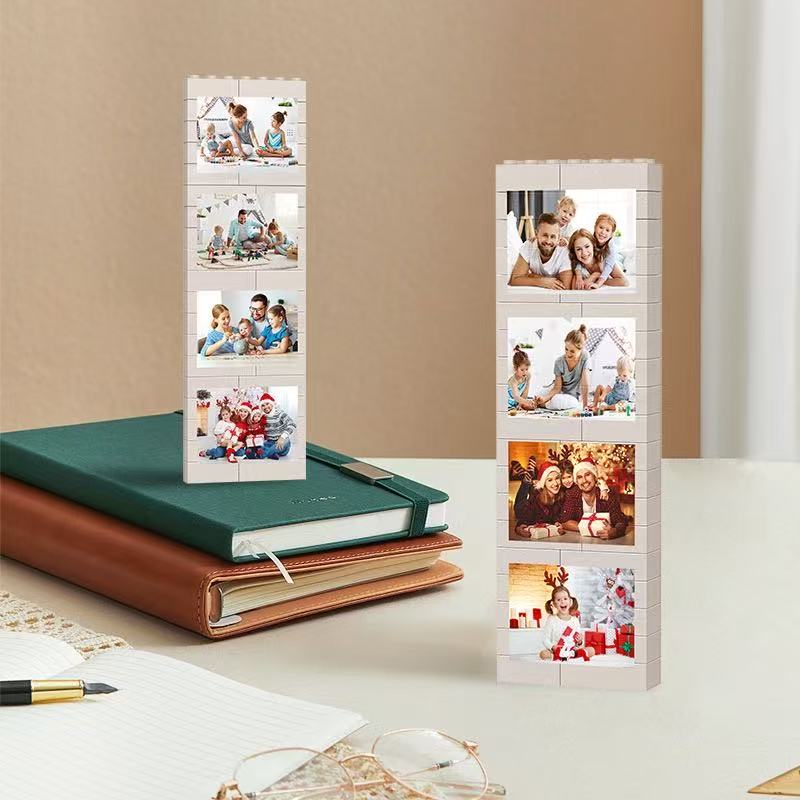 Custom Photo Building Blocks - Personalized Family/Travel Memory Brick Set, Customizable Picture Blocks for Home Decor & Gifts