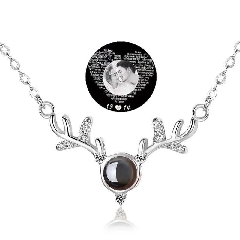 Custom Projection Necklace 925 Sterling Silver for Her/Him Unique Personalized Gift Free shipping