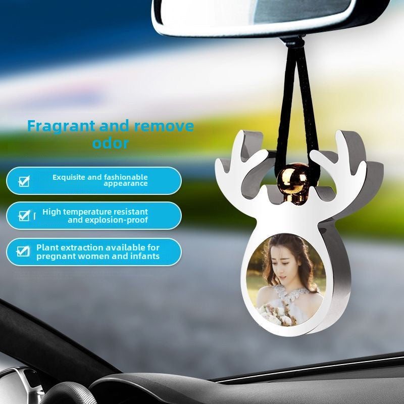 Customizable Car Air Freshener with Photo - Long-Lasting Scented Hanging Ornament | Gift for Dad, Mom, Him, Her