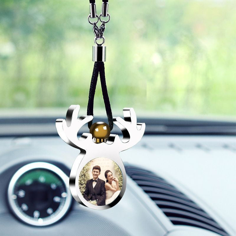 Customizable Car Air Freshener with Photo - Long-Lasting Scented Hanging Ornament | Gift for Dad, Mom, Him, Her