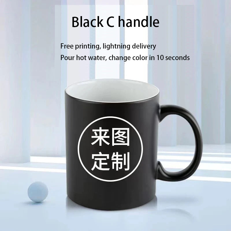 Personalized Photo Ceramic Mug that Changes Color When Hot Liquid is Added Free shipping