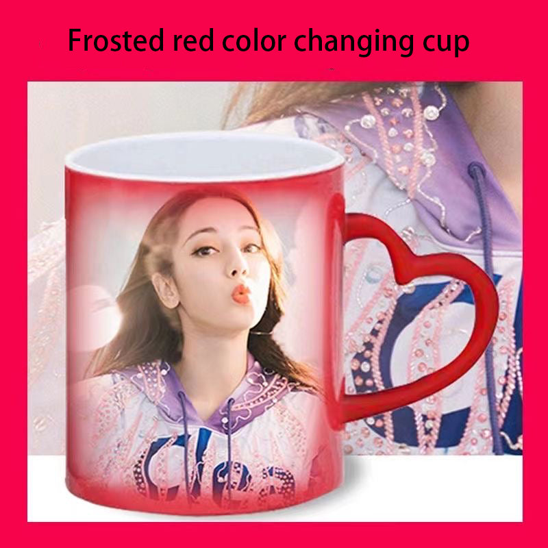 Personalized Photo Ceramic Mug that Changes Color When Hot Liquid is Added Free shipping