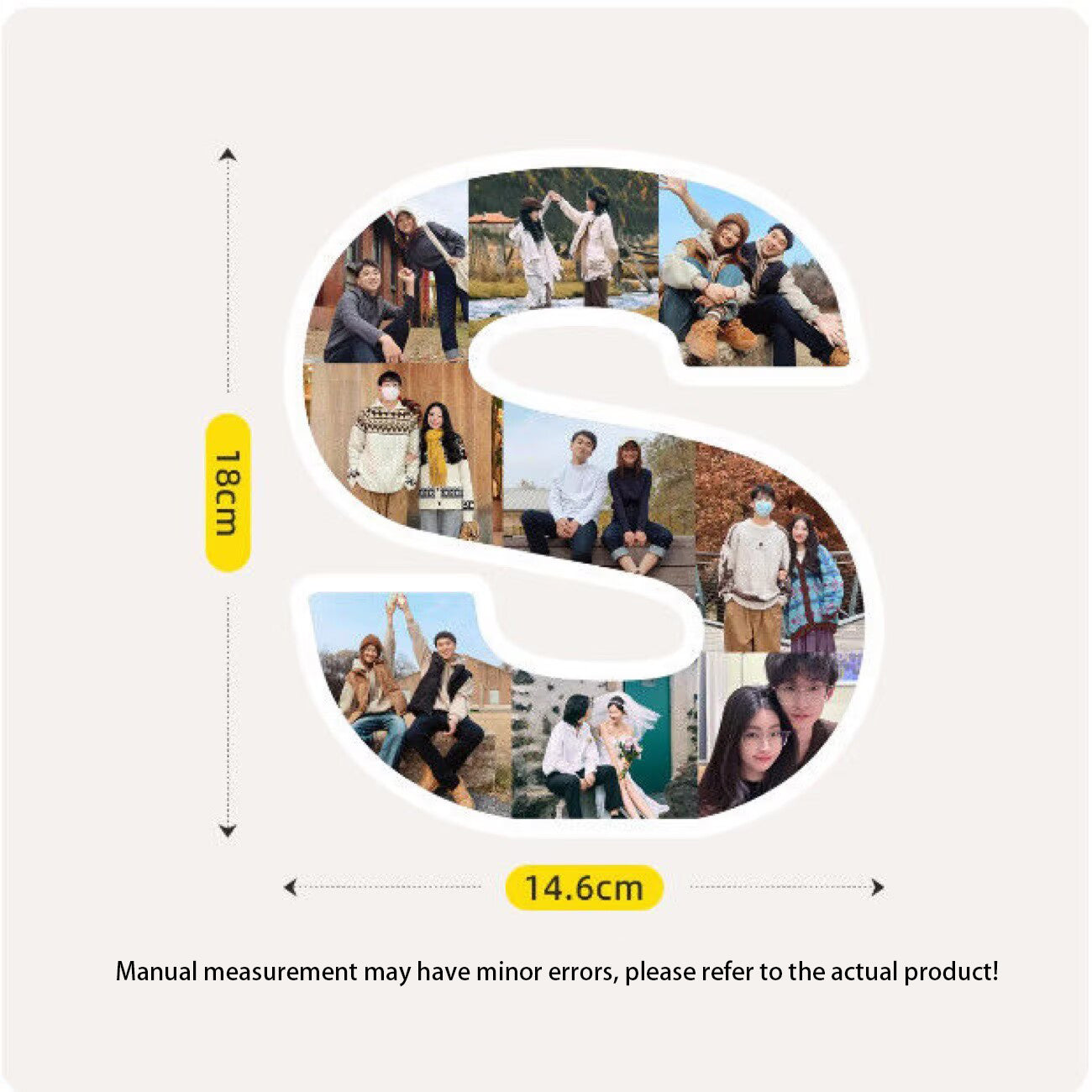 Custom Letter Photo Frame - Customize the A-Z letters with your photos to create personalized wall or desktop decoration