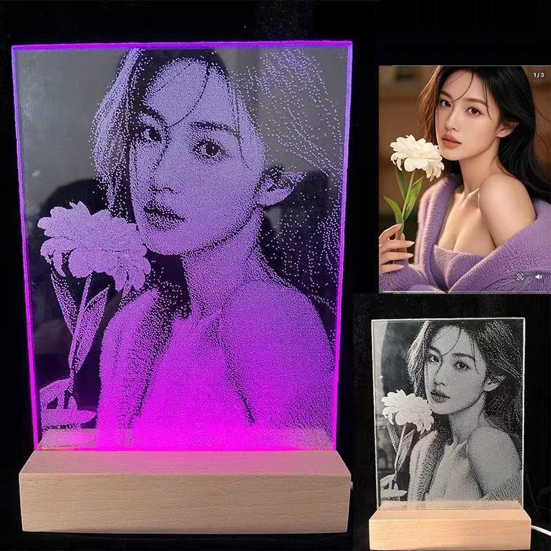 Customized photo glass percussion painting artwork - personalized commemorative gift, fast global shipping