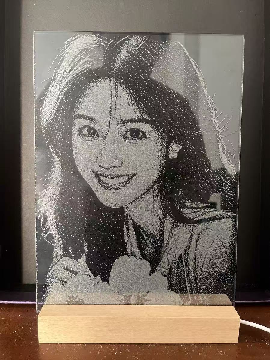 Customized photo glass percussion painting artwork - personalized commemorative gift, fast global shipping
