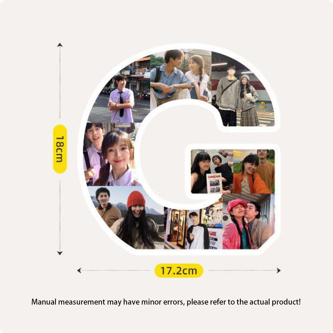 Custom Letter Photo Frame - Customize the A-Z letters with your photos to create personalized wall or desktop decoration