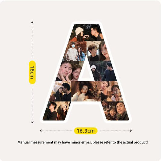 Custom Letter Photo Frame - Customize the A-Z letters with your photos to create personalized wall or desktop decoration