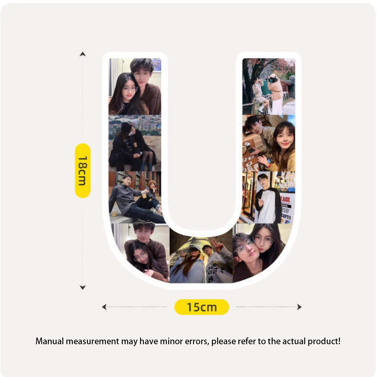 Custom Letter Photo Frame - Customize the A-Z letters with your photos to create personalized wall or desktop decoration