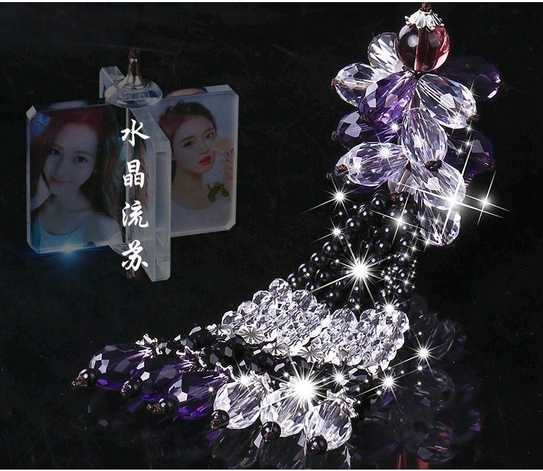 Personalized Photo Car Ornament - Custom Engraved Crystal Hanging Charm for Vehicles Free shipping