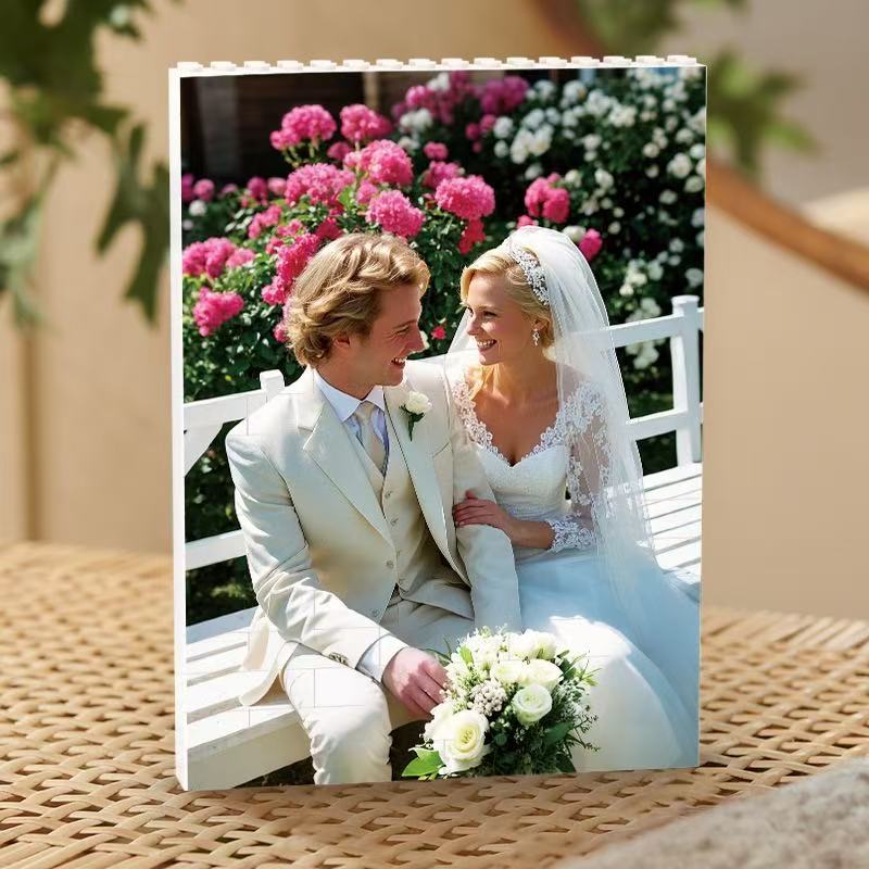 Custom Image Building Blocks: Unique Photo Gift for Couple/Family