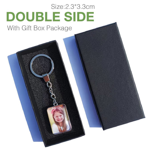 Personalized Double-Sided Picture Keychain - Custom Couples, Family & Pet Keepsake Gift