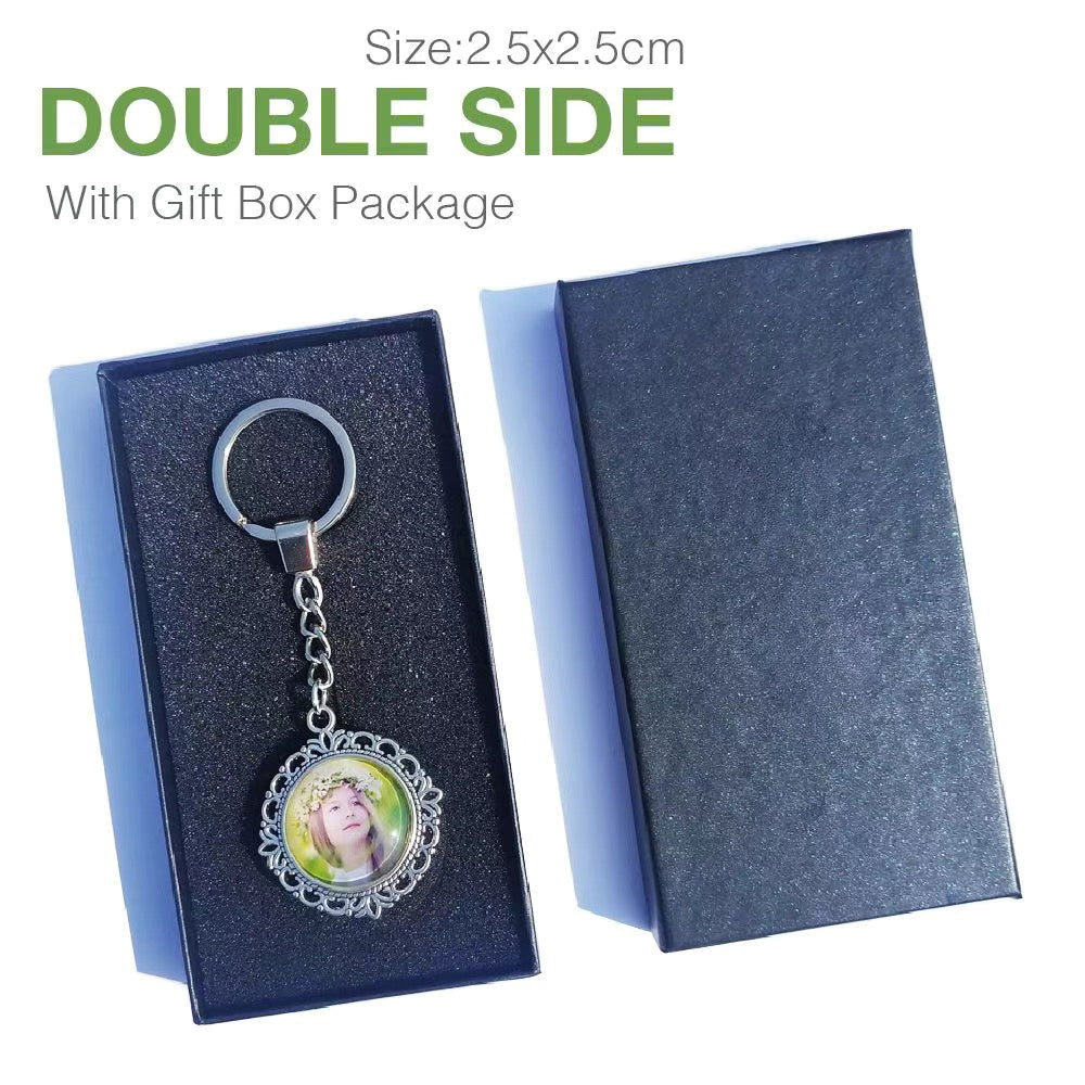 Personalized Double-Sided Picture Keychain - Custom Couples, Family & Pet Keepsake Gift