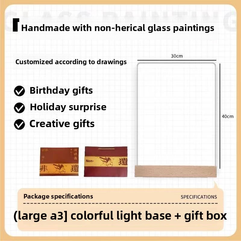Customized photo glass percussion painting artwork - personalized commemorative gift, fast global shipping