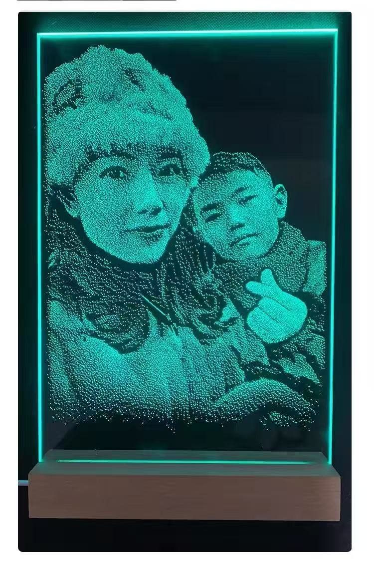 Customized photo glass percussion painting artwork - personalized commemorative gift, fast global shipping