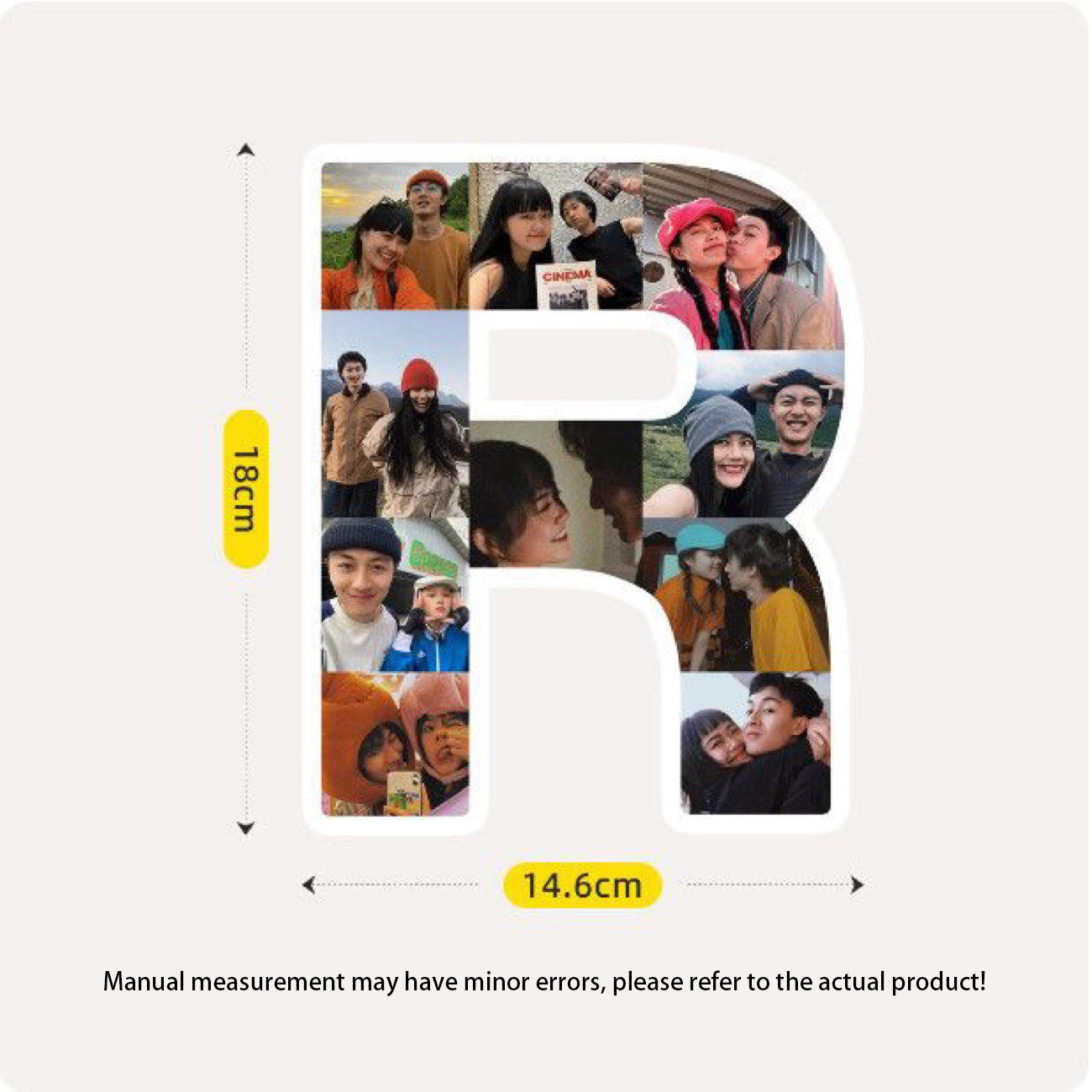 Custom Letter Photo Frame - Customize the A-Z letters with your photos to create personalized wall or desktop decoration