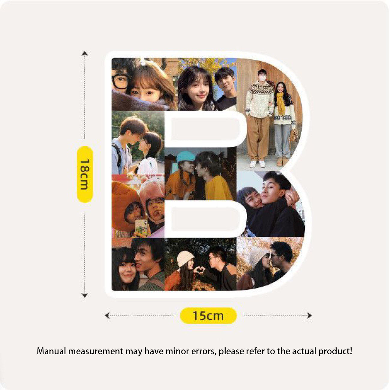 Custom Letter Photo Frame - Customize the A-Z letters with your photos to create personalized wall or desktop decoration