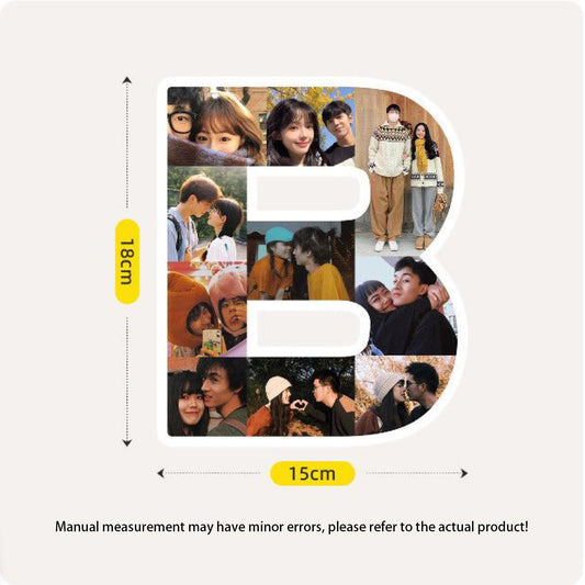 Custom Letter Photo Frame - Customize the A-Z letters with your photos to create personalized wall or desktop decoration