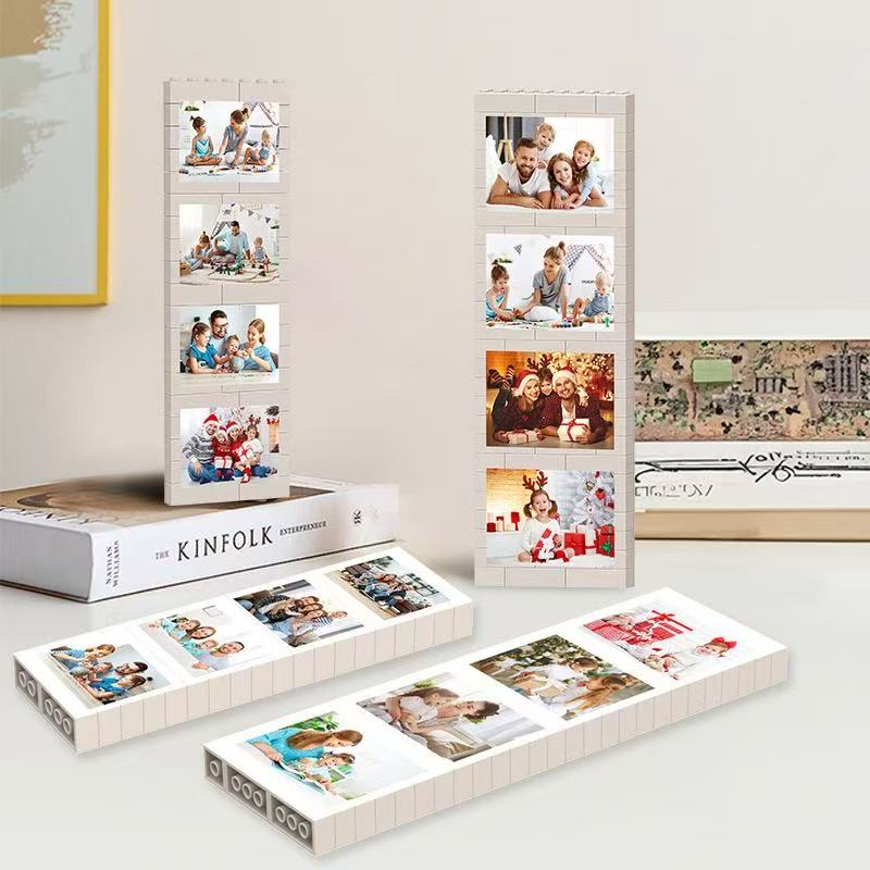 Custom Photo Building Blocks - Personalized Family/Travel Memory Brick Set, Customizable Picture Blocks for Home Decor & Gifts