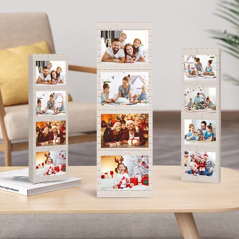 Custom Photo Building Blocks - Personalized Family/Travel Memory Brick Set, Customizable Picture Blocks for Home Decor & Gifts