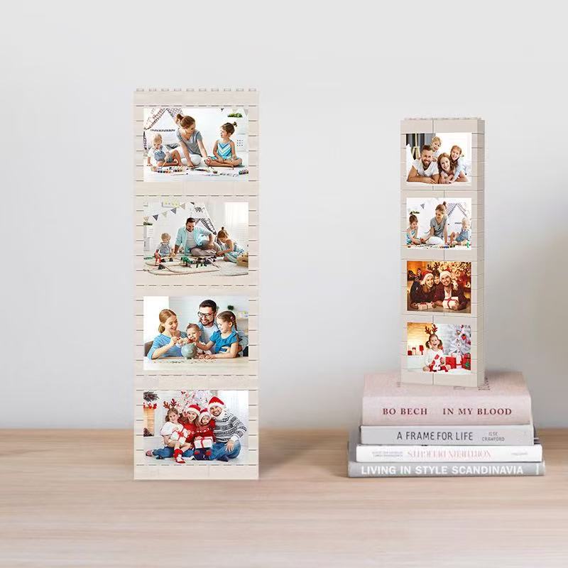 Custom Photo Building Blocks - Personalized Family/Travel Memory Brick Set, Customizable Picture Blocks for Home Decor & Gifts